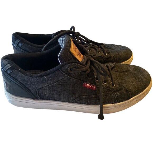 Levi Strauss & Co black and white lace up 501 size 7 sneakers - Picture 7 of 7